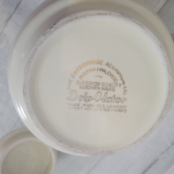 Hall China Rounded Terrace Rambling Rose Drip-o-lator Coffee Pot Vintage Teapot - Picture 8 of 11